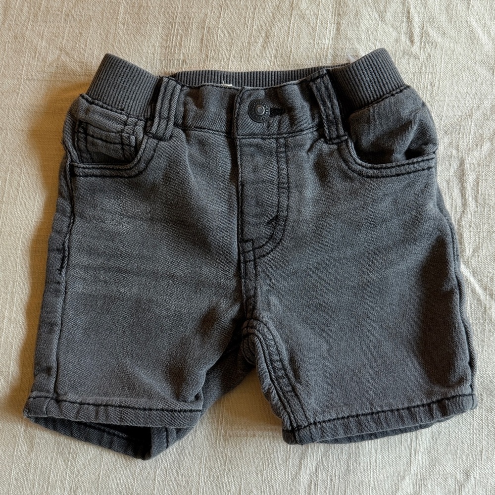 Levi’s Knit Denim Shorts Washed Black/Grey - 18M